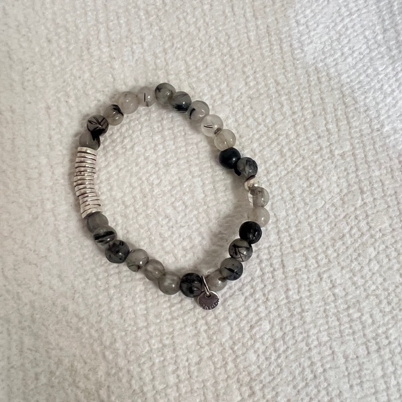 TATEOSSIAN‎ Grey & Black Beaded Bracelet Elasticated - Picture 3 of 7